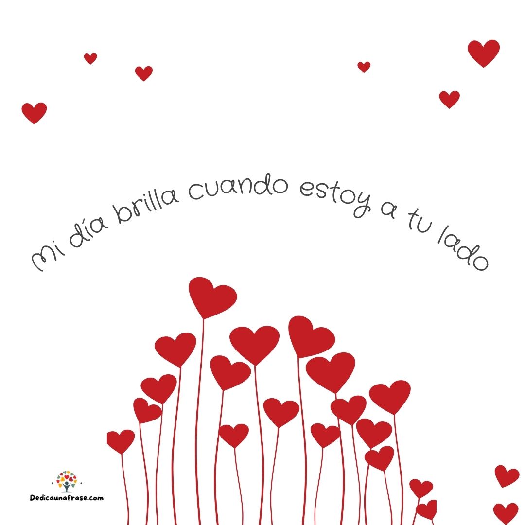 Mi día brilla cuando estoy a tu lado