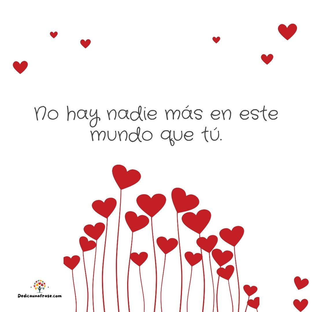 No hay nadie más en este mundo que tú