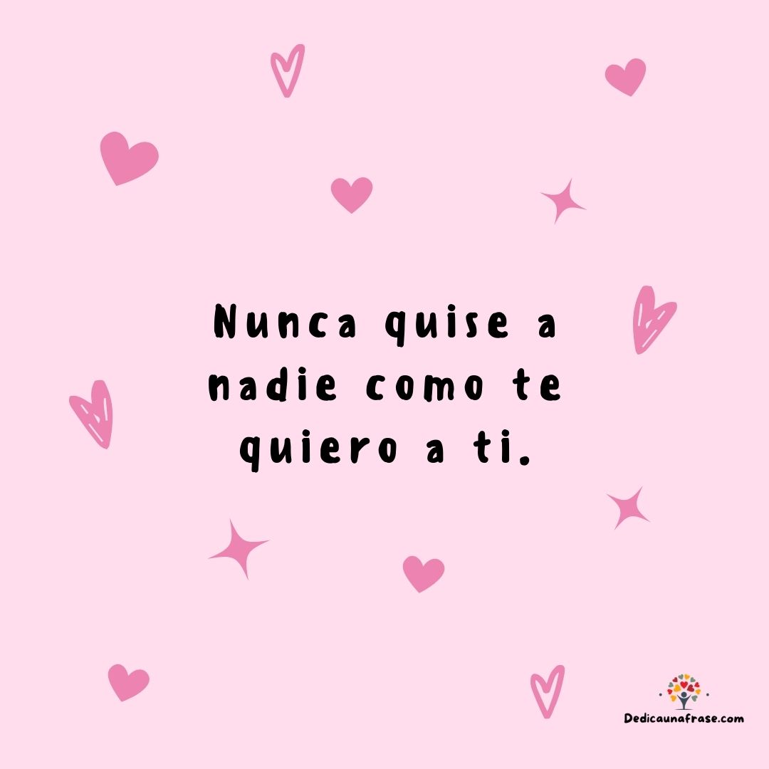 Nunca quise a nadie como te quiero a ti