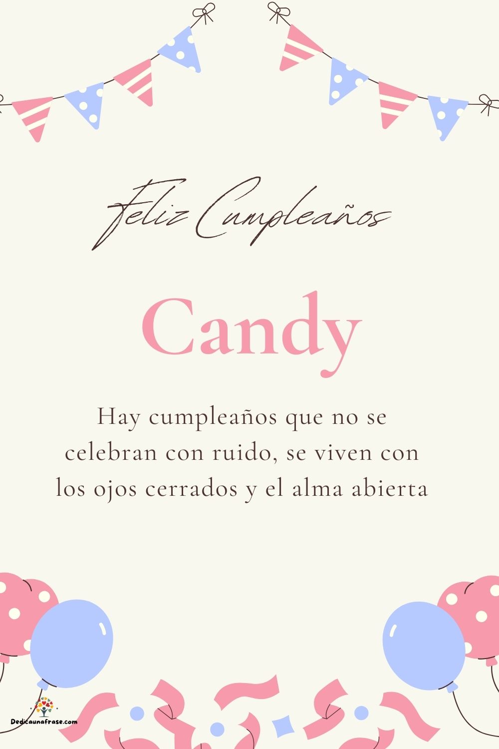 Imagen de feliz cumpleaños para Candy: «Hay cumpleaños que no se celebran con ruido, se viven con los ojos cer…»