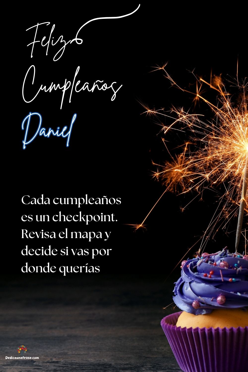 Imagen de feliz cumpleaños para Daniel: «Cada cumpleaños es un checkpoint. Revisa el mapa y decide si vas por d…»