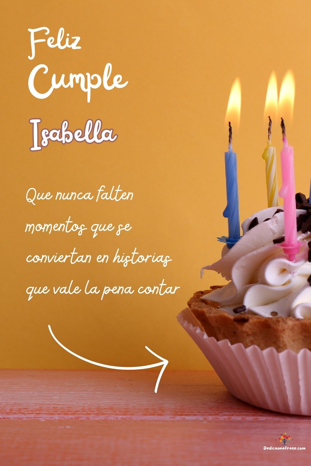 Imagen de feliz cumpleaños para Isabella: «Que nunca falten momentos que se conviertan en historias que vale la p…»