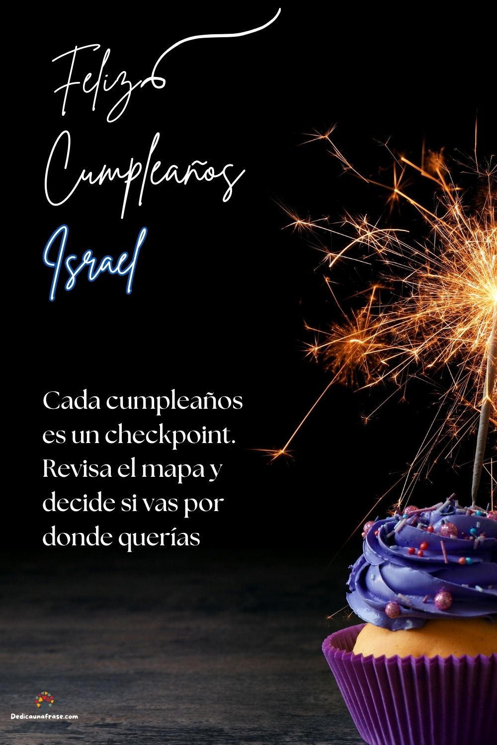 Imagen de feliz cumpleaños para Israel: «Cada cumpleaños es un checkpoint. Revisa el mapa y decide si vas por d…»