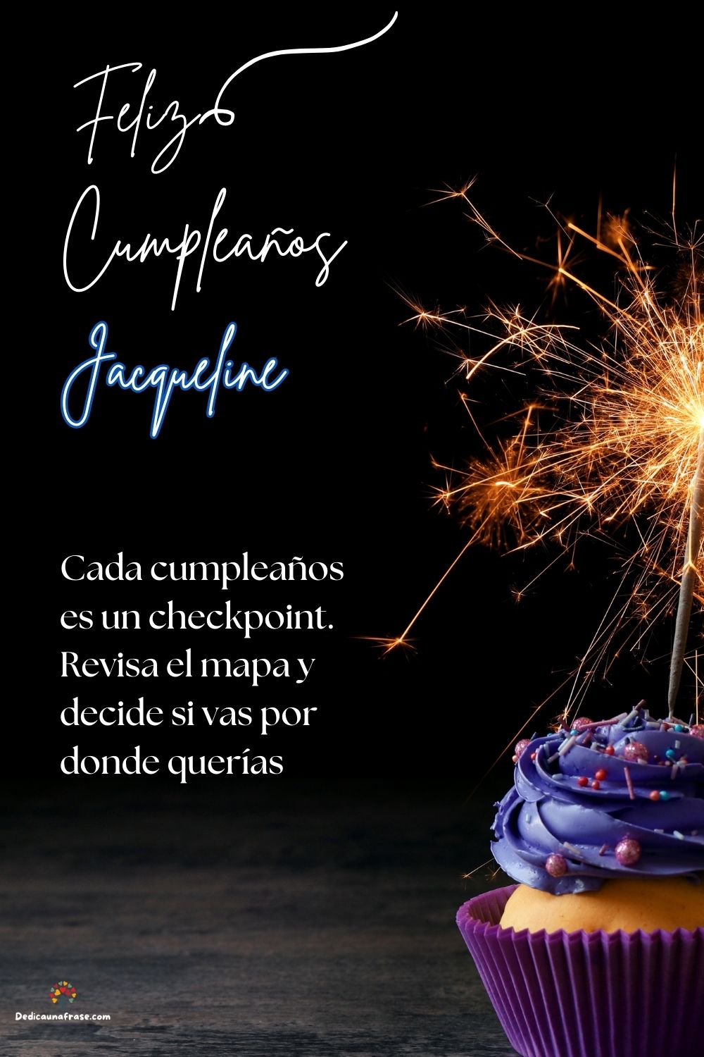Imagen de feliz cumpleaños para Jacqueline: «Cada cumpleaños es un checkpoint. Revisa el mapa y decide si vas por d…»