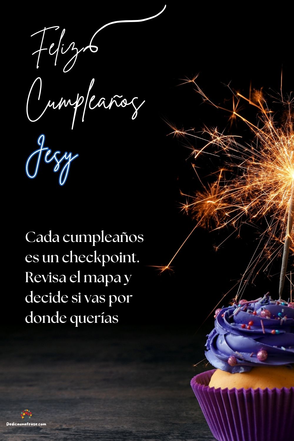 Imagen de feliz cumpleaños para Jesy: «Cada cumpleaños es un checkpoint. Revisa el mapa y decide si vas por d…»