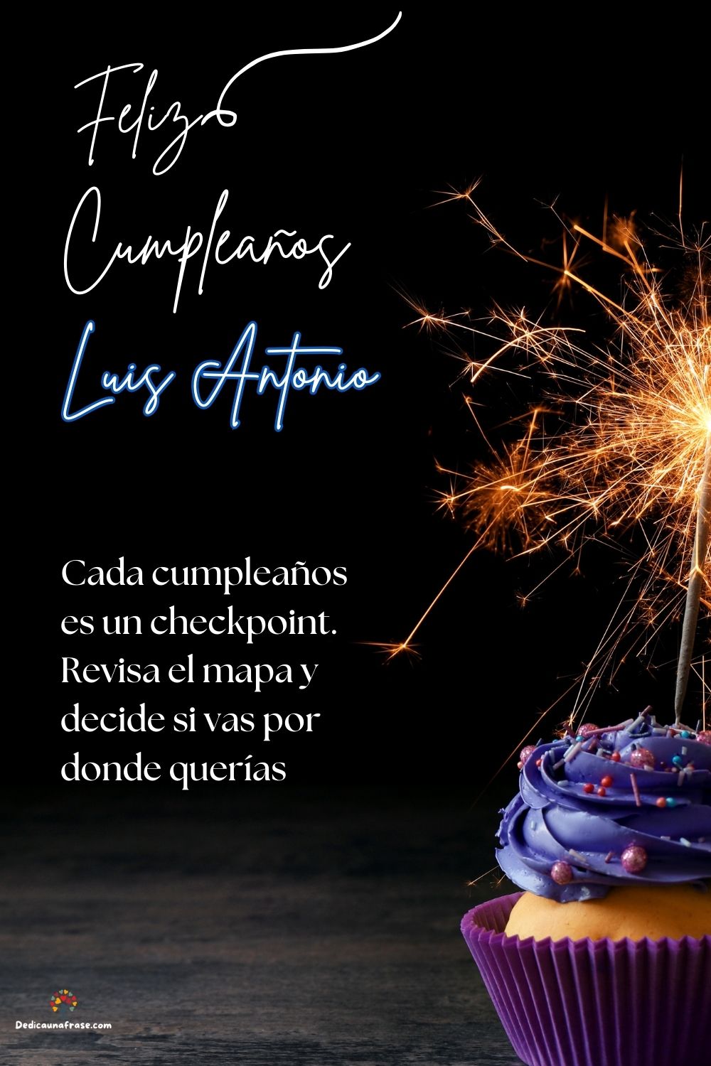 Imagen de feliz cumpleaños para Luis Antonio: «Cada cumpleaños es un checkpoint. Revisa el mapa y decide si vas por d…»