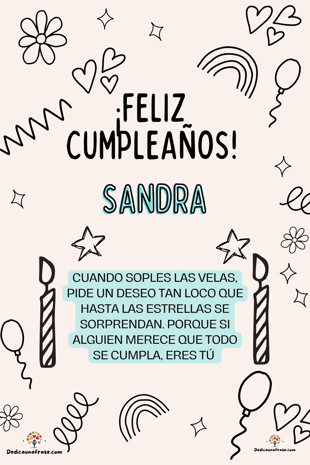 Imagen de feliz cumpleaños para Samuel: «Cuando soples las velas, pide un deseo tan loco que hasta las estrella…»
