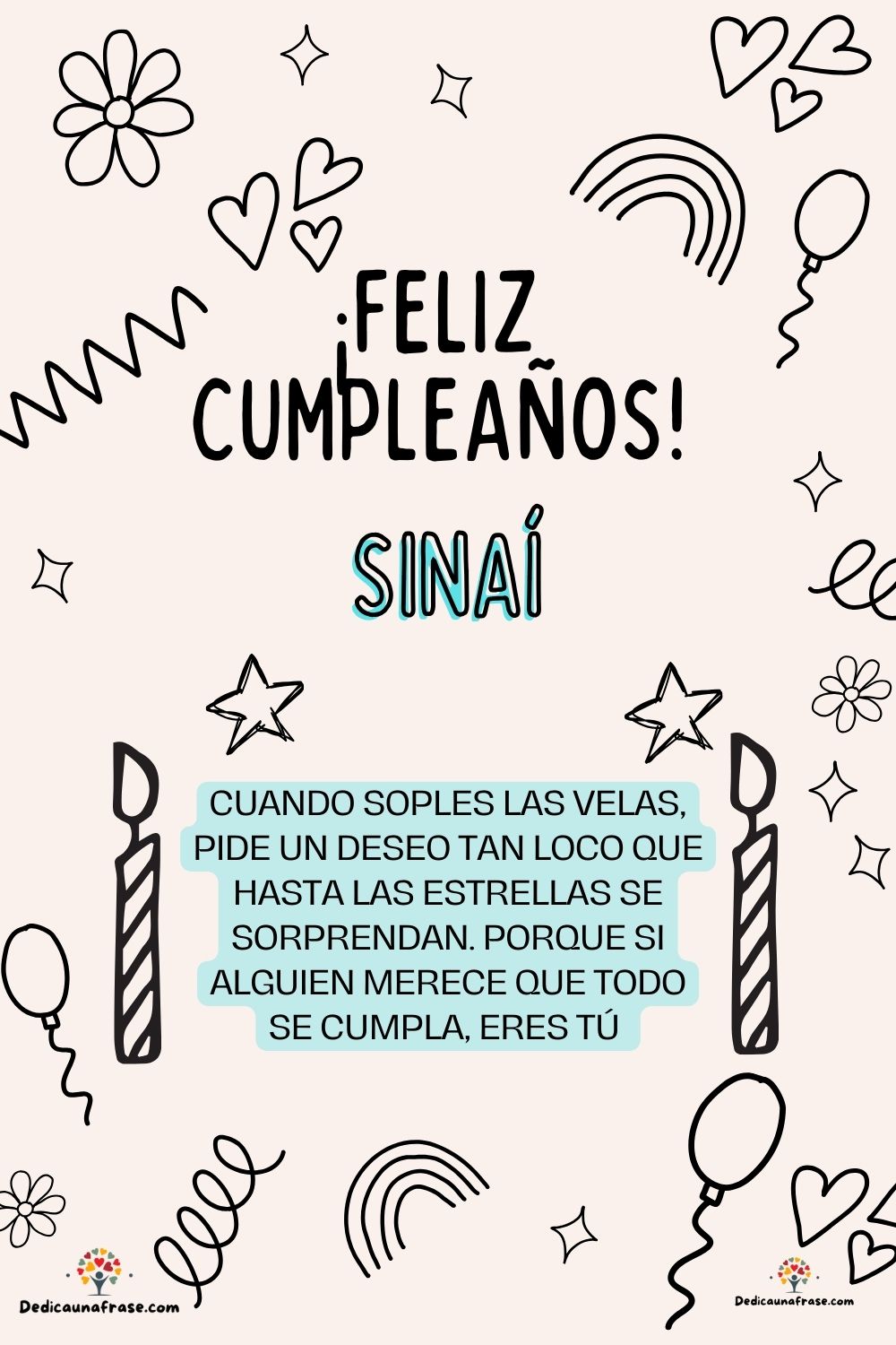 Imagen de feliz cumpleaños para Silvia: «Cuando soples las velas, pide un deseo tan loco que hasta las estrella…»