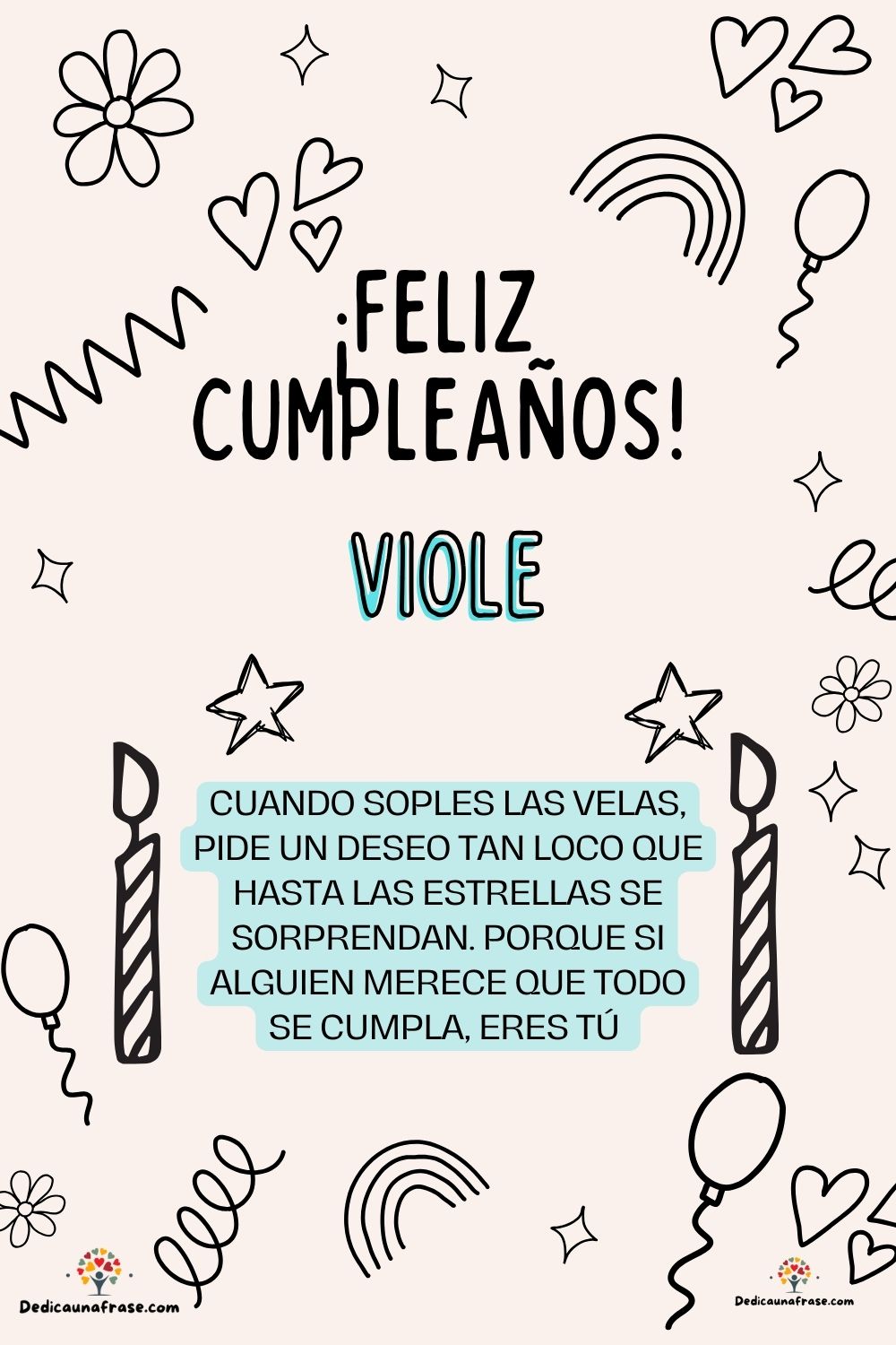 Imagen de feliz cumpleaños para Victoria: «Cuando soples las velas, pide un deseo tan loco que hasta las estrella…»