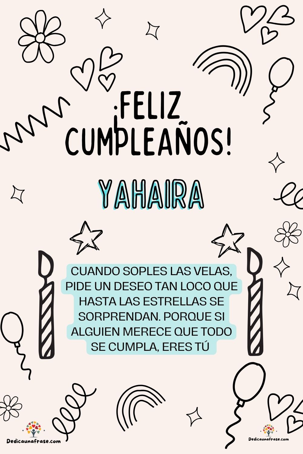 Imagen de feliz cumpleaños para Yago: «Cuando soples las velas, pide un deseo tan loco que hasta las estrella…»