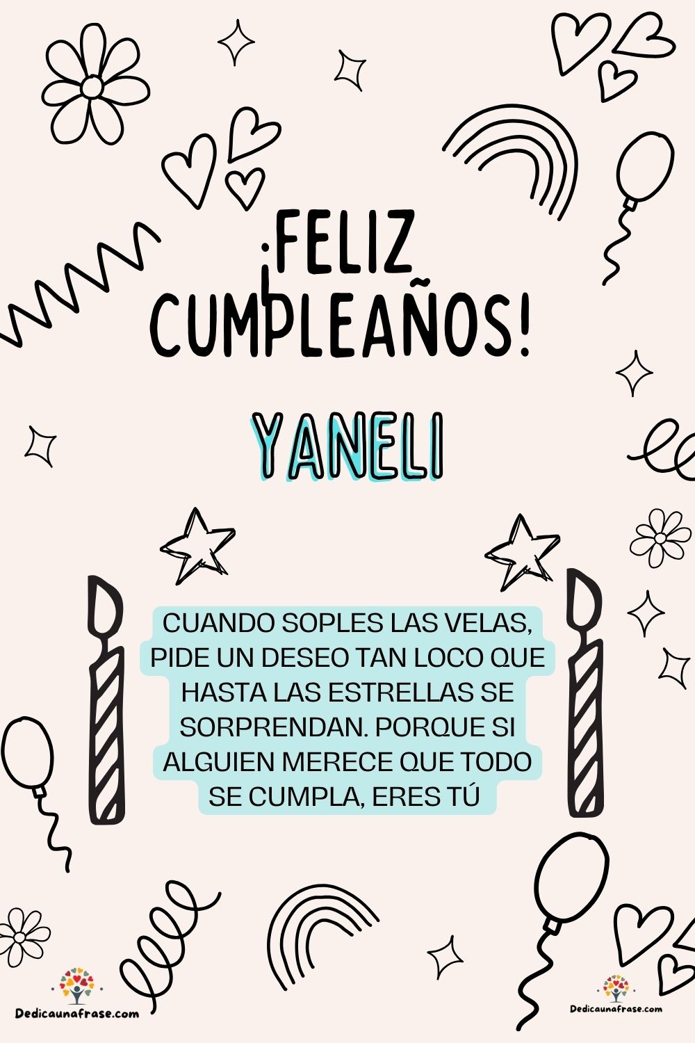 Imagen de feliz cumpleaños para Yamil: «Cuando soples las velas, pide un deseo tan loco que hasta las estrella…»